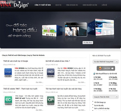Công Ty Thiết Kế Web VINADesign