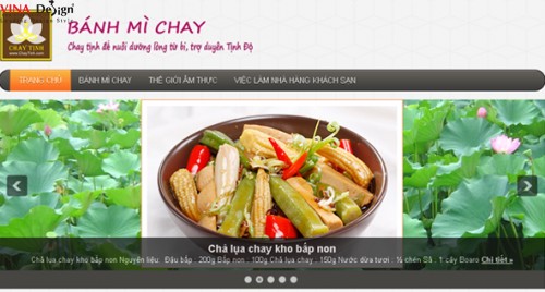 Dự án thiết kế website Bánh Mì Chay - www.Banhmichay.com