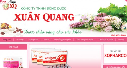 Thiết kế web Công ty TNHH Đông Dược Xuân Quang - www.xqpharco.vn