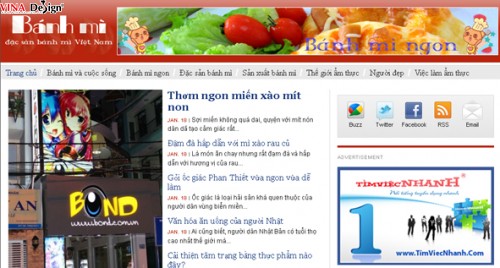 Thiết kế website Bánh Mì - www.Banhmi.info