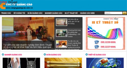 Thiết kế website Công ty quảng cáo - www.Congtyquangcao.com.vn