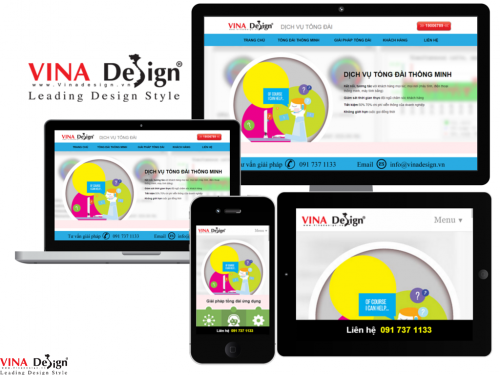 Thiết kế website Dịch vụ tổng đài riêng ảo, contact center, đầu số 1900, tổng đài CRM - www.dichvutongdai.com