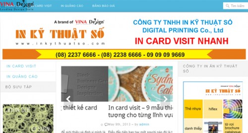 Thiết kế website In Card Visit Nhanh - www.Incardvisitnhanh.com