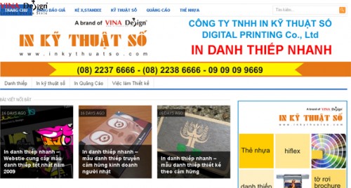 Thiết kế website In Danh Thiếp Nhanh - www.Indanhthiepnhanh.com