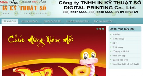 Thiết kế website In hiflex - www.inhiflex.net