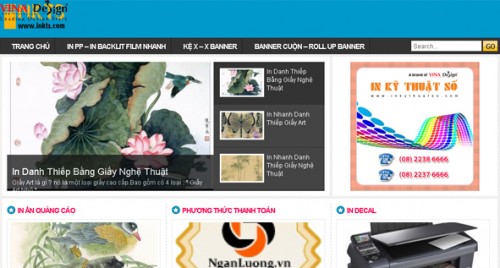 Thiết kế website In Kỹ Thuật Số - www.Inkts.com