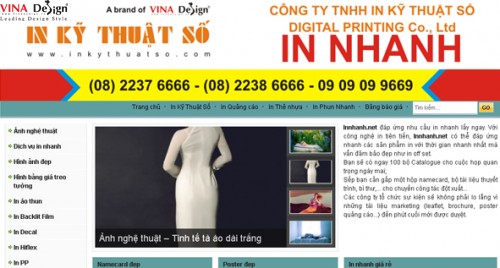 Thiết kế website In Nhanh - www.Innhanh.net