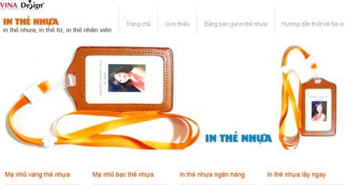 Thiết kế website In thẻ nhựa - www.Inthenhua.com.vn