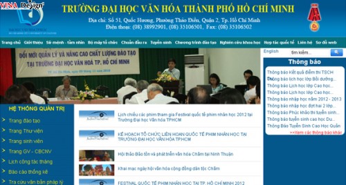Trường Đại Học Văn Hóa Tp HCM - www.hcmuc.edu.vn