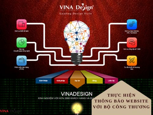 VinaDesign.vn đã thông báo website trên Cổng Thông tin Quản lý Hoạt động TMĐT của Bộ Công Thương của Bộ Công Thương