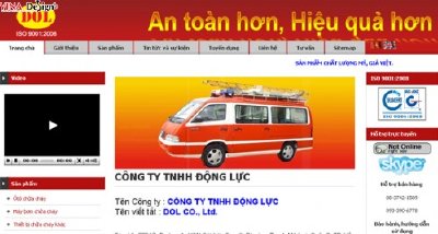 Thiết kế website Công ty TNHH Động Lực - www.firevietnam.com
