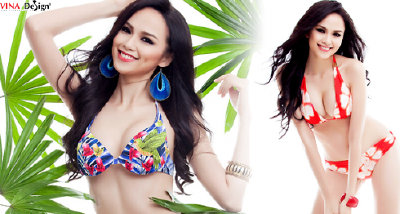 Diễm Hương, bốc lửa với bikini