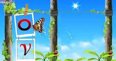 Hình nền chữ cái lồng nhau O V