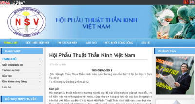 Hội Phẫu Thuật Thần Kinh Việt Nam nói về dịch vụ thiết kế website tại VINADesign