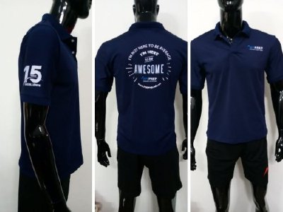 Nhận thiết kế, may gia công áo thun cá sấu màu xanh giá rẻ HCM