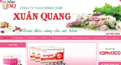 Thiết kế web Công ty TNHH Đông Dược Xuân Quang - www.xqpharco.vn