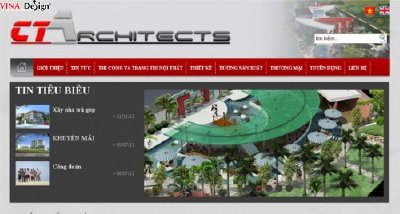 Thiết kế web Công ty TNHH Khảo sát thiết kế và tư vấn xây dựng C.T - www.ctvn.com.vn