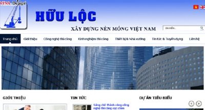 Thiết kế web Công ty TNHH Xây dựng và Thương mại Hữu Lộc - www.xdhuuloc.com