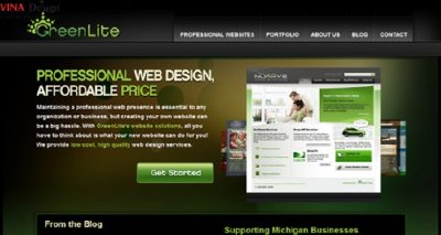 Thiết Kế Web Sử Dụng Màu Xanh Nổi Bật