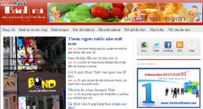 Thiết kế website Bánh Mì - www.Banhmi.info