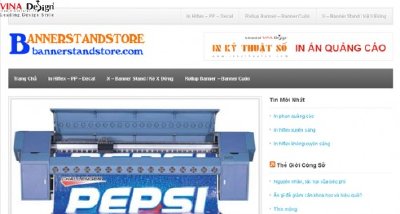 Thiết kế website BannerStore - www.Bannerstandstore.com