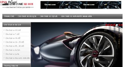 Thiết kế website cho thuê xe hơi - www.Chothuexehoi.com