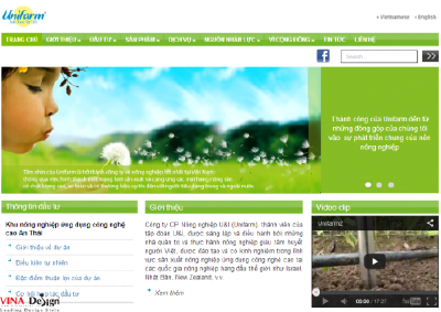 Thiết kế Website Công ty CP Nông nghiệp U&I (Unifarm) – www.UniFarm.vn