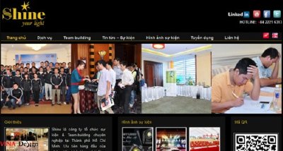 Thiết kế website Công ty TNHH MTV Sự Kiện Ánh Sáng - Shine Event - Shinevent.vn