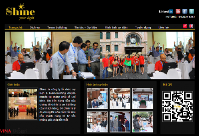Thiết kế Website Công ty TNHH MTV Sự Kiện Ánh Sáng – www.Shinevent.vn