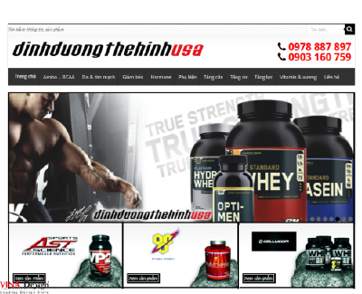 Thiết kế Website Dinh dưỡng thể hình USA – www.DinhDuongTheHinhUSA.com