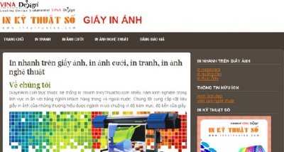 Thiết kế website Giấy In Ảnh - www.Giayinanh.com