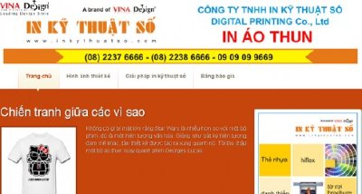 Thiết kế website In Áo Thun - www.Inaothun.com.vn