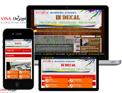Thiết kế website in decal – indecal.com.vn