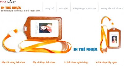 Thiết kế website In thẻ nhựa - www.Inthenhua.com.vn