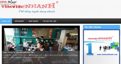 Thiết kế website Thế giới nghề nghiệp - www.Thegioinghenghiep.com.vn