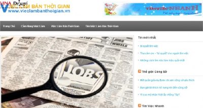Thiết kế website Việc Làm Bán Thời gian - www.ViecLamBanThoiGian.vn