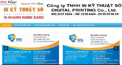 Thiết kế website wordpress In Nhanh Name Card - www.Innhanhnamecard.com