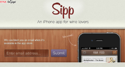 Website sử dụng chất liệu gỗ tinh tế