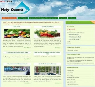 Thiết kế web thiết bị Xử lý nước - www.mayozone.com.vn